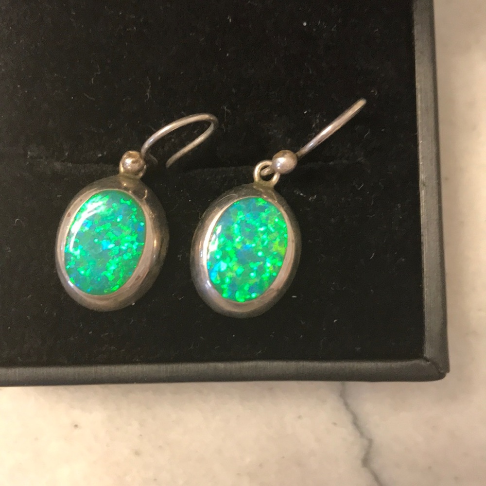 Fire opal earrings